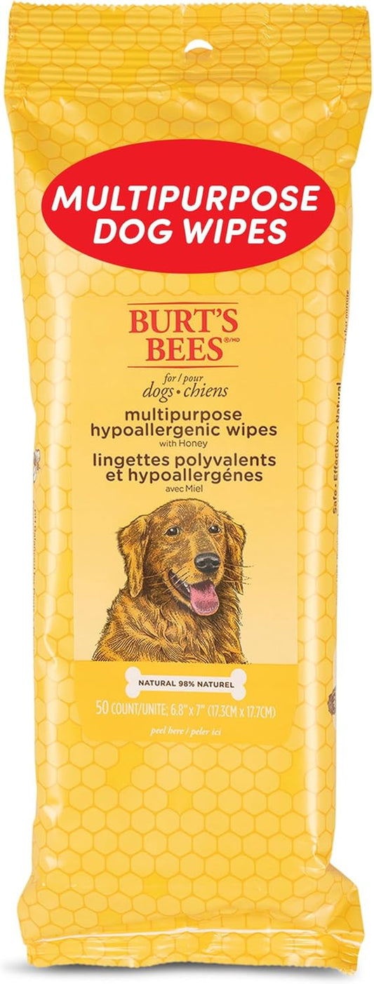 Hypoallergenic Dog Wipes - Moisturizing & Deodorizing Grooming Wipes for Pets, Cruelty-Free Puppy Cleaning Essentials, 50-Count